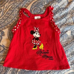 Disney Red Minnie Mouse Tank Top with Ruffles